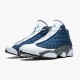 Rød  Jordan 13 Retro Flint Dame/Herre Marinen/Flint Grå-Hvit-Universi 414571 404 Sneakers