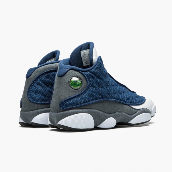 Rød  Jordan 13 Retro Flint Dame/Herre Marinen/Flint Grå-Hvit-Universi 414571 404 Sneakers