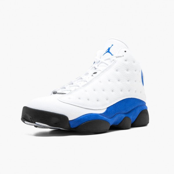 Het  Jordan 13 Retro Hyper Royal Herre 414571 117 Hvit/Hyper Royal-Svart Sneakers