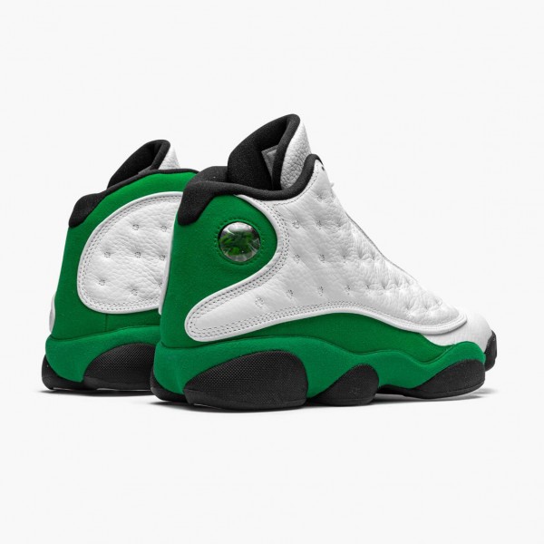 Ny  Jordan 13 Retro Lucky Green Herre Hvit/Svart-Lucky Grønn DB6537 113 Sko