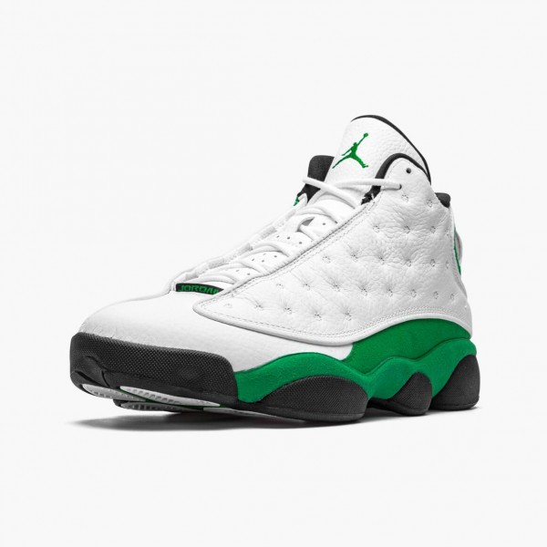 Ny  Jordan 13 Retro Lucky Green Herre Hvit/Svart-Lucky Grønn DB6537 113 Sko