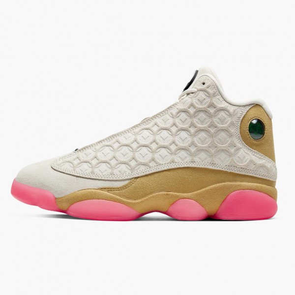 Jordan 13 Retro "Chinese New Year" Ivory/Svart-Digital Rosa-Club CW4409 100