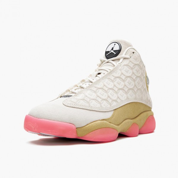 Brun  Jordan 13 Retro Chinese New Year Ivory/Svart-Digital Rosa-Club CW4409 100 Sko