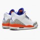 Het  Jordan 3 Retro Knicks Dame/Herre 136064 148 Hvit/Old Royal University Ora Sneakers