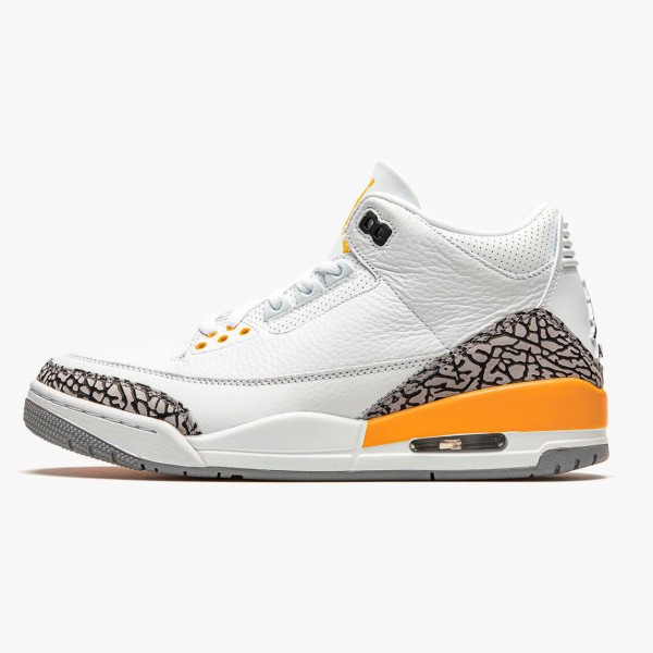 Jordan 3 Retro "Laser Orange" Dame/Herre CK9246 108 Hvit/Laser Oransje-Cement Grå 