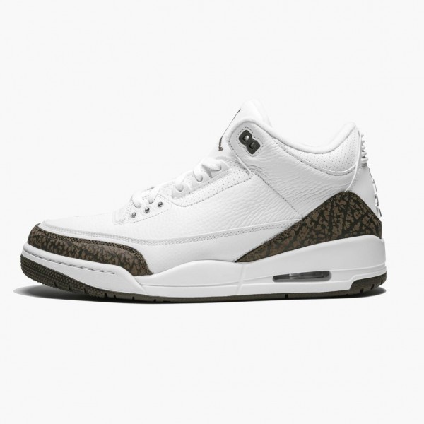 Jordan 3 Retro "Mocha" Dame/Herre 136064 122 Hvit/Chrome/Dark Mocha 