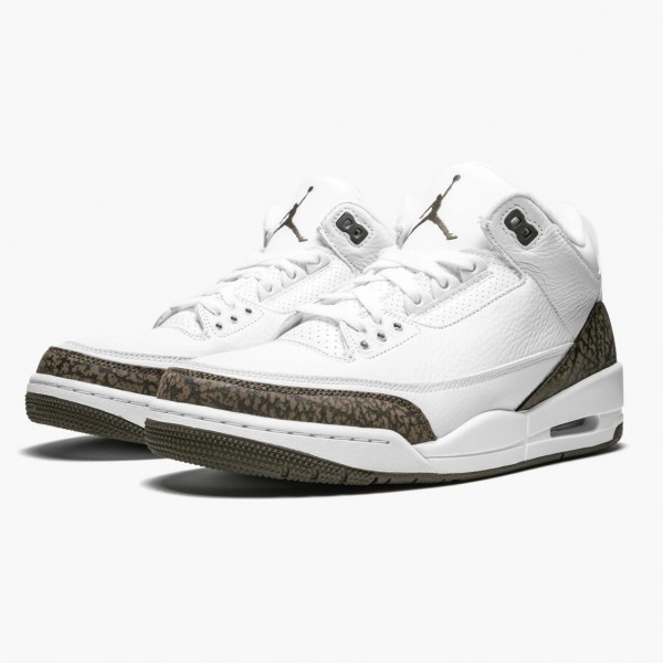 Jordan 3 Retro "Mocha" Dame/Herre 136064 122 Hvit/Chrome/Dark Mocha 