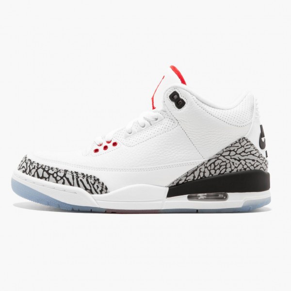 Jordan 3 Retro NRG "Mocha" Herre 923096 101 Hvit/Fire Rød-Cement Grå 