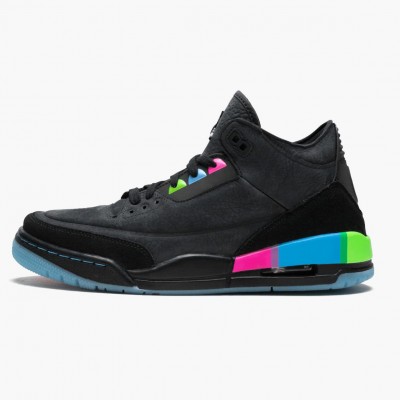 Jordan 3 Retro "Quai54" Dame/Herre AT9195 001 Svart/Svart-Electric Grønn 