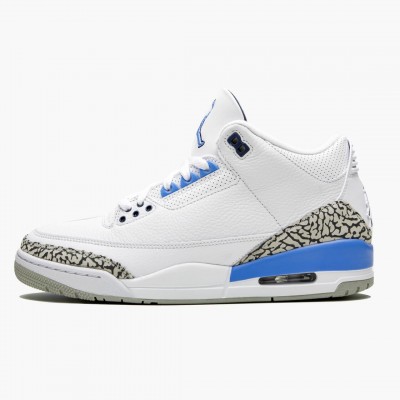 Jordan 3 Retro "UNC" Dame/Herre CT8532 104 Hvit/Valor Blå-Tech Grå 