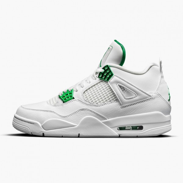 Jordan 4 Retro "Metallic Green" Dame/Herre CT8527 113 Hvit/Metallic Sølv-Pine Gre 