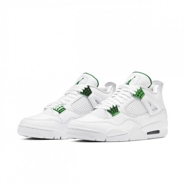 Svart  Jordan 4 Retro Metallic Green Dame/Herre CT8527 113 Hvit/Metallic Sølv-Pine Gre Sneakers