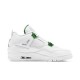 Svart  Jordan 4 Retro Metallic Green Dame/Herre CT8527 113 Hvit/Metallic Sølv-Pine Gre Sneakers