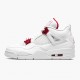 Hvit  Jordan 4 Retro Metallic Red Dame/Herre CT8527 112 Hvit/Metallic Sølv-Univers Sneakers