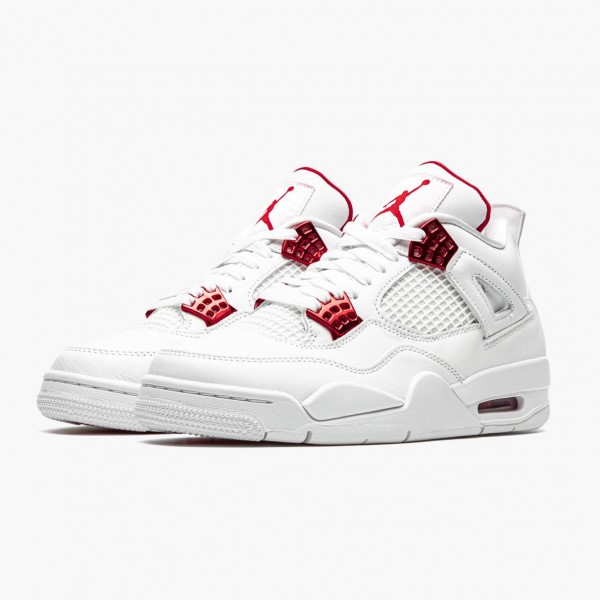 Jordan 4 Retro "Metallic Red" Dame/Herre CT8527 112 Hvit/Metallic Sølv-Univers 