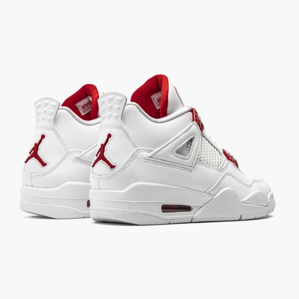 Hvit  Jordan 4 Retro Metallic Red Dame/Herre CT8527 112 Hvit/Metallic Sølv-Univers Sneakers