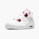 Hvit  Jordan 4 Retro Metallic Red Dame/Herre CT8527 112 Hvit/Metallic Sølv-Univers Sneakers