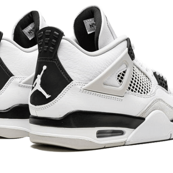 Hvit  Jordan 4 Retro Military Svart Sneakers