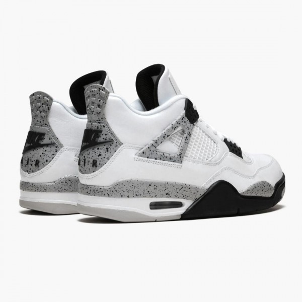 Blå  Jordan 4 Retro OG White Cement Herre 840606 192 Sneakers