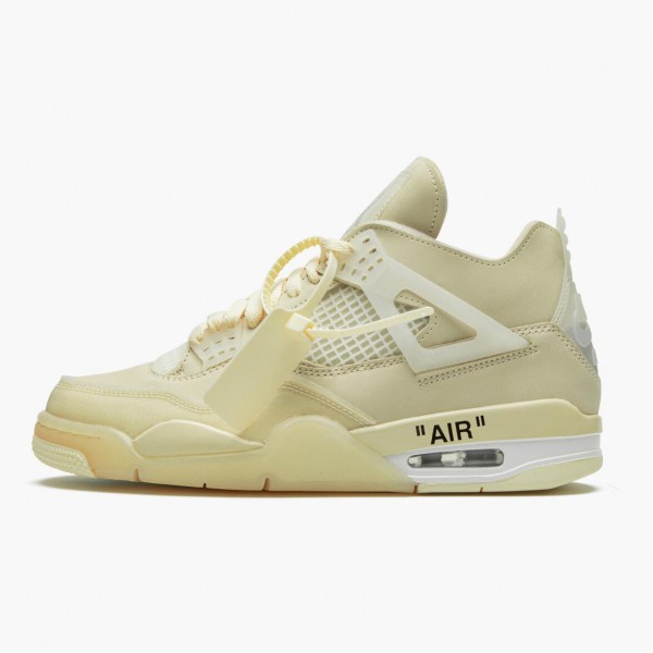 Jordan 4 Retro Off-Hvit "Sail" Dame/Herre Sail/Muslin-Hvit-Svart CV9388 100