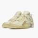 Blå  Jordan 4 Retro Off-Hvit Sail Dame/Herre Sail/Muslin-Hvit-Svart CV9388 100 Sneakers