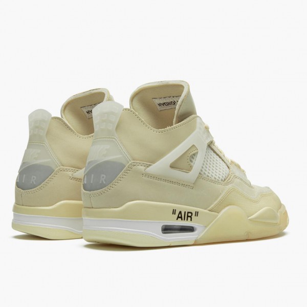 Blå  Jordan 4 Retro Off-Hvit Sail Dame/Herre Sail/Muslin-Hvit-Svart CV9388 100 Sneakers