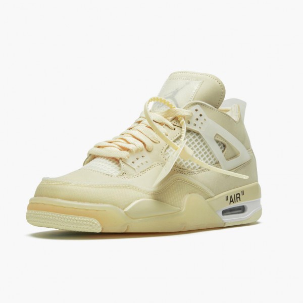 Blå  Jordan 4 Retro Off-Hvit Sail Dame/Herre Sail/Muslin-Hvit-Svart CV9388 100 Sneakers