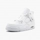 Het  Jordan 4 Retro Pure Money Dame/Herre 308497 100 Hvit/Metallic Sølv Sko