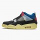 Het  Jordan 4 Retro Union Off Noir Dame/Herre DC9533 001 Off Noir/Brigade Blå-Dark Smo Sneakers