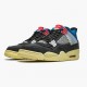 Het  Jordan 4 Retro Union Off Noir Dame/Herre DC9533 001 Off Noir/Brigade Blå-Dark Smo Sneakers