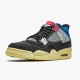 Het  Jordan 4 Retro Union Off Noir Dame/Herre DC9533 001 Off Noir/Brigade Blå-Dark Smo Sneakers