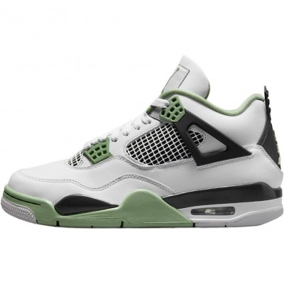 Jordan 4 Retro Seafoam Hvit Oil Grønn-Dark Ash AQ9129-103