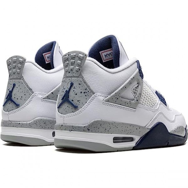 Butikk  Jordan 4 Midnight Marinen Hvit Midnight Marinen Light Smoke Grå-Fire Rød DH6927-140 Sko