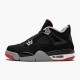 Brun  Jordan 4 Retro Bred 2019 Release Svart/Cement Grå-Summit Hvit 308497 060 Sko