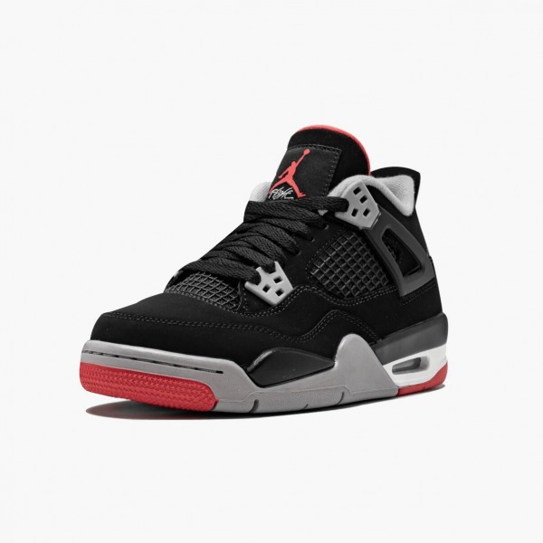 Brun  Jordan 4 Retro Bred 2019 Release Svart/Cement Grå-Summit Hvit 308497 060 Sko