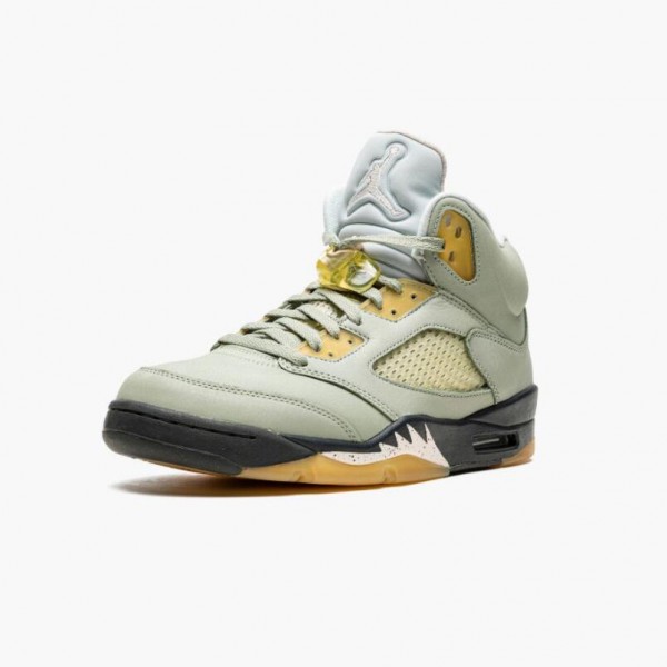 Brun  Jordan 5 Jade Horizon Dame/Herre Light Sølv-Anthracite-Rosa Glaze DC7501 300 Sneakers