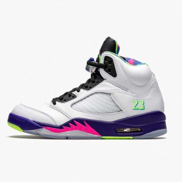 Jordan 5 Retro Alternate Bel-Air Dame/Herre Hvit Rosa-Ghost Grønn DB3335 100