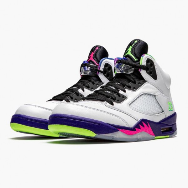 Jordan 5 Retro Alternate Bel-Air Dame/Herre Hvit Rosa-Ghost Grønn DB3335 100