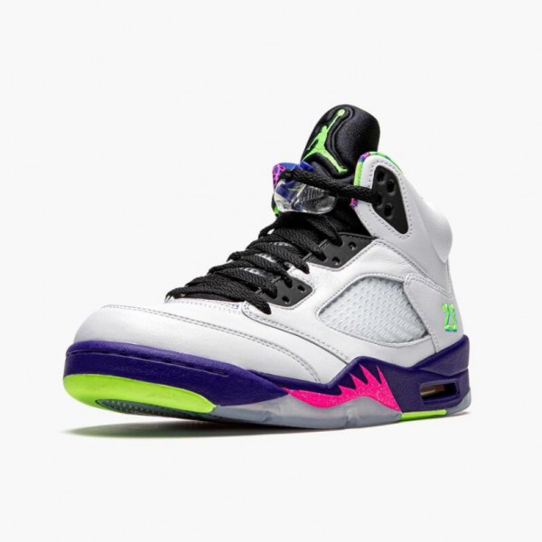 Hvit  Jordan 5 Retro Alternate Bel-Air Dame/Herre Hvit Rosa-Ghost Grønn DB3335 100 Sneakers