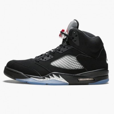 Jordan 5 Retro Svart Metallic Dame/Herre Svart/Metallic Sølv 845035 003