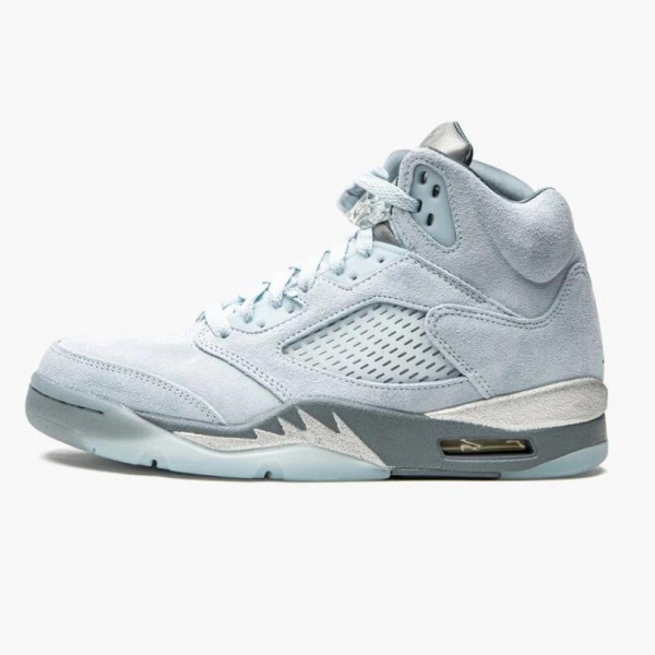 Jordan 5 Retro Blåbird Dame/Herre With Sølv Hvit DD9336 400