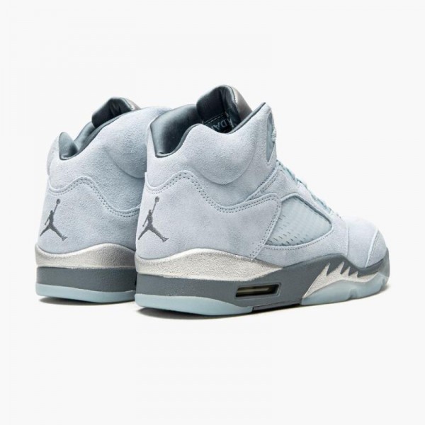 Hvit  Jordan 5 Retro Blåbird Dame/Herre With Sølv Hvit DD9336 400 Sneakers