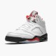 Brun  Jordan 5 Retro Fire Red Silver Tongue Herre True Hvit/Fire Rød-Svart DA1911 102 Sneakers