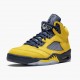 Rabatt  Jordan 5 Retro Michigan (2019) Dame/Herre Amarillo/College Marinen CQ9541 704 Sko