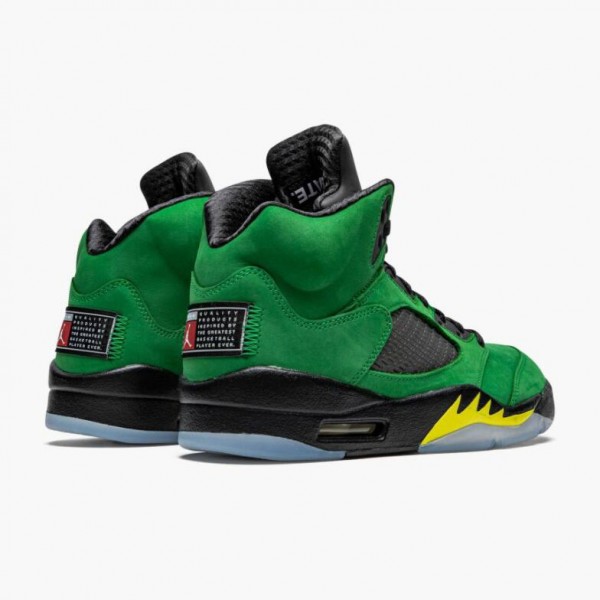 Ny  Jordan 5 Retro SE Oregon Dame/Herre Grønn Gul CK6631 307 Sko