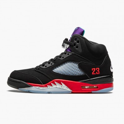 Jordan 5 Retro "Top 3" Herre Svart/Fire Rød-Grape Ice-New E CZ1786 001 