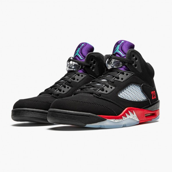 Jordan 5 Retro "Top 3" Herre Svart/Fire Rød-Grape Ice-New E CZ1786 001 