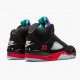 Ny  Jordan 5 Retro Top 3 Herre Svart/Fire Rød-Grape Ice-New E CZ1786 001 Sneakers