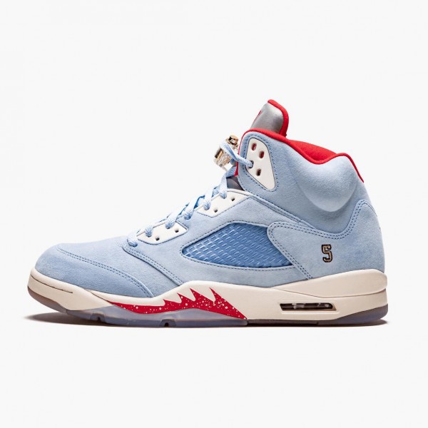 Jordan 5 Retro Trophy Room "Ice Blue" Dame/Herre Ice Blå/University Rød-Sail-M CI1899 400 