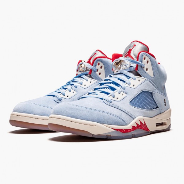 Jordan 5 Retro Trophy Room "Ice Blue" Dame/Herre Ice Blå/University Rød-Sail-M CI1899 400 